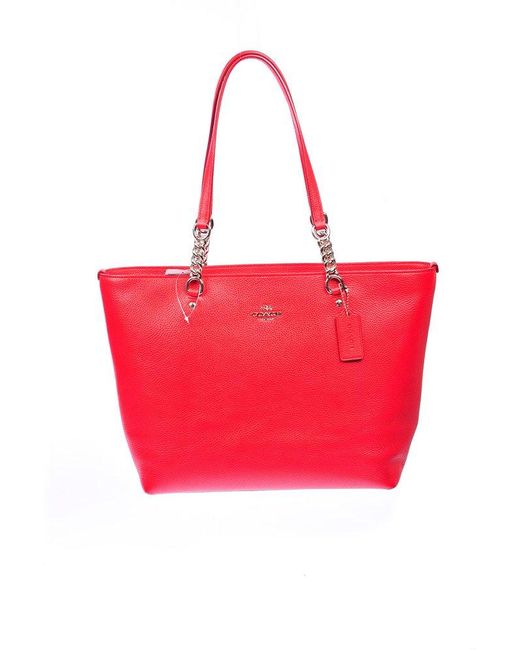 coach-logo-lettering-tote-bag-in-red-lyst-uk