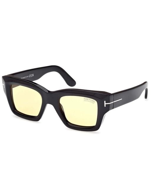 Tom Ford Blue Ilias Square Frame Sunglasses