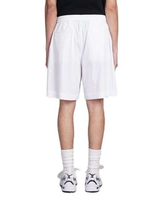 Aspesi White Knee-length Bermuda Shorts for men