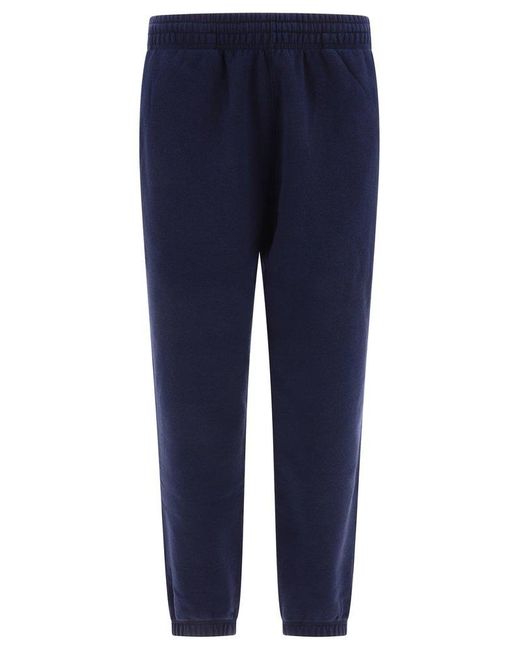 Burberry Blue Joggers With Embroidered Logo for men