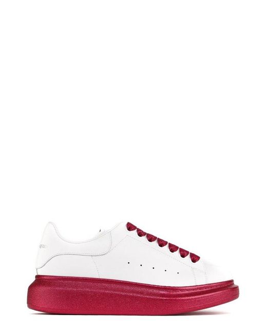Alexander McQueen Oversized Glitter Sneakers in Pink Lyst