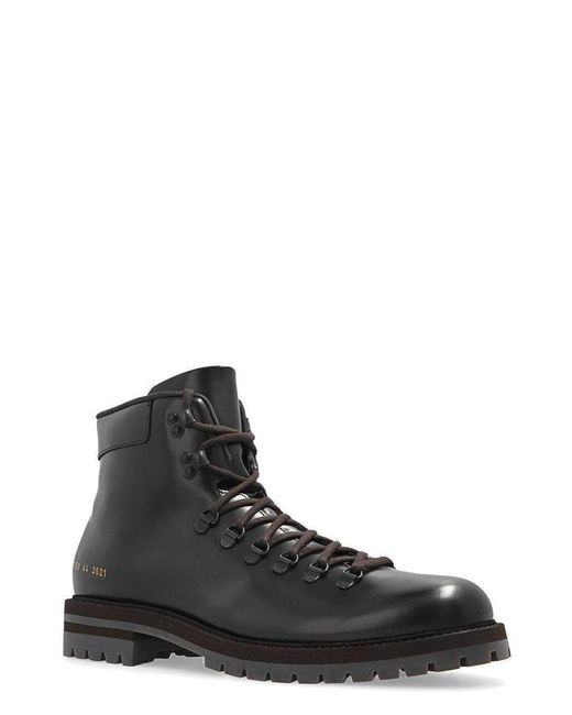 Common Projects Lace-up Hiking Boots in Black for Men | Lyst