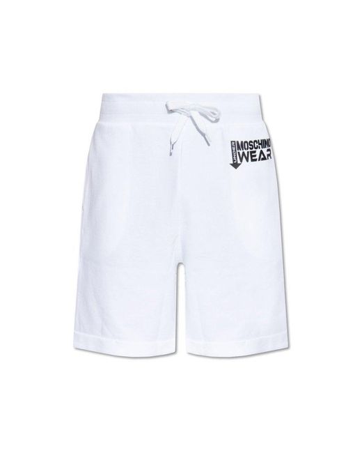 Moschino White Cotton Shorts, for men
