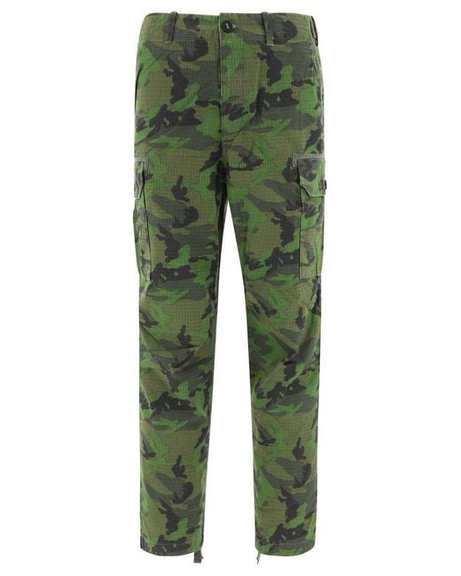 The North Face Cotton Camouflage Printed Cargo Pants in Green for Men ...