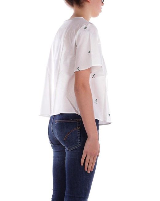 Weekend by Maxmara Blue Short-Sleeved Crewneck Top