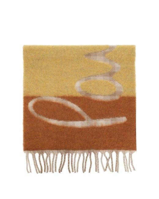 Paul Smith Natural Scarf With Logo