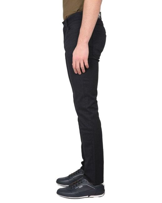 Boss Black Melange-Effect Slim-Cut Jeans for men