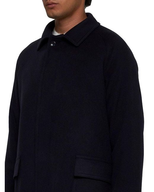 Tagliatore Blue Loyd Wool And Cashmere Coat for men