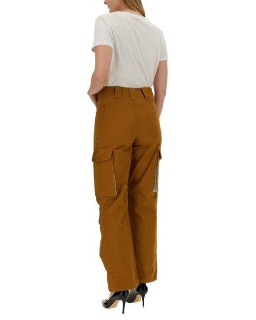 Rabanne Brown Wide-leg Cargo Pants