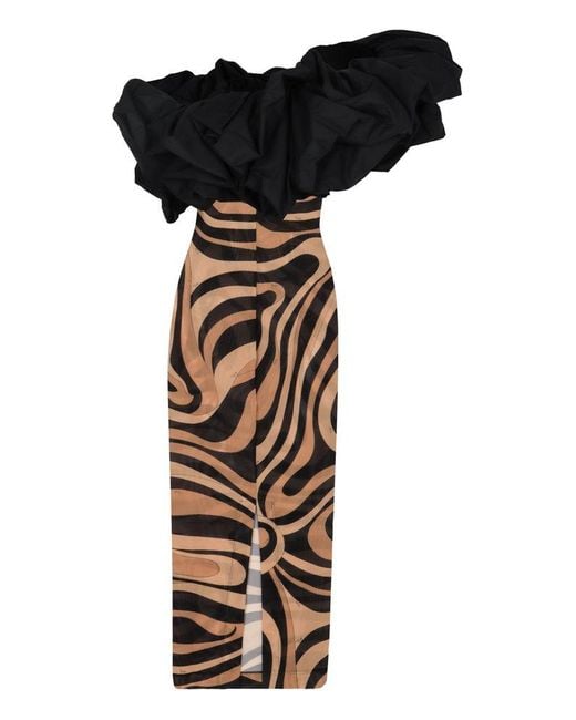 Emilio Pucci Black Ruffled Dress