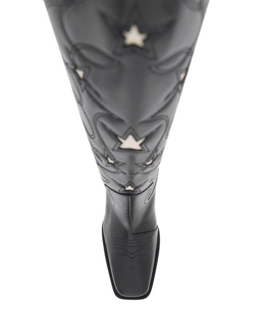 Stella McCartney Square Toe Cowboy Boots in Black Lyst