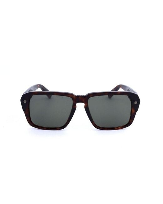 Philipp Plein Black Square Frame Sunglasses for men