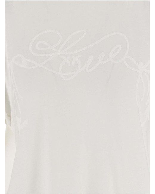 Pinko White Love Print Cotton T-shirt