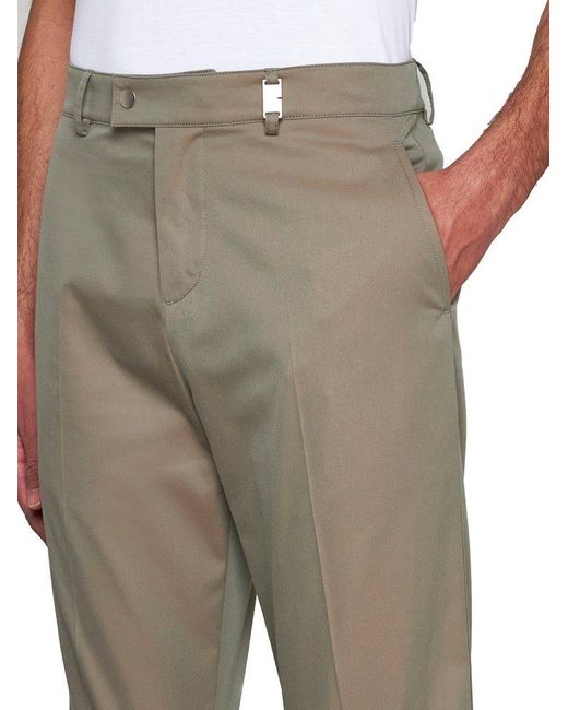 Burberry Gray Mid Rise Straight-leg Trousers for men