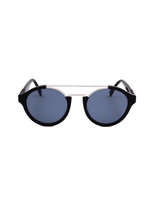 Fendi Blue Round Frame Sunglasses for men