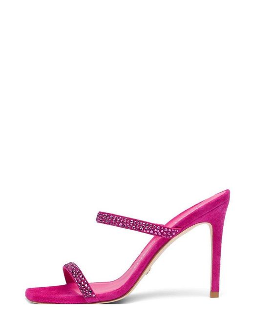 Stuart Weitzman Pink Aleena Royale 100 Heeled Slides
