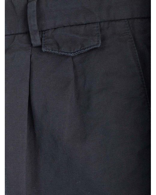 Brunello Cucinelli Blue Pleat-detail Trousers for men