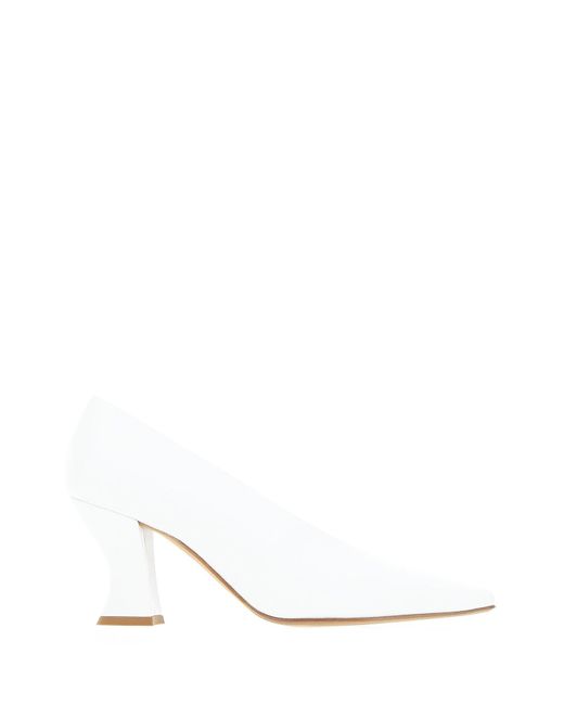 Bottega Almond Leather Slingback Pumps in White Lyst