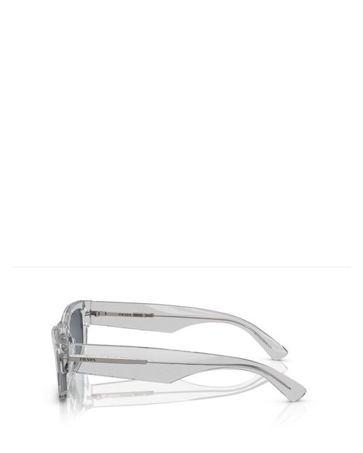 Prada Gray Rectangular Frame Sunglasses for men