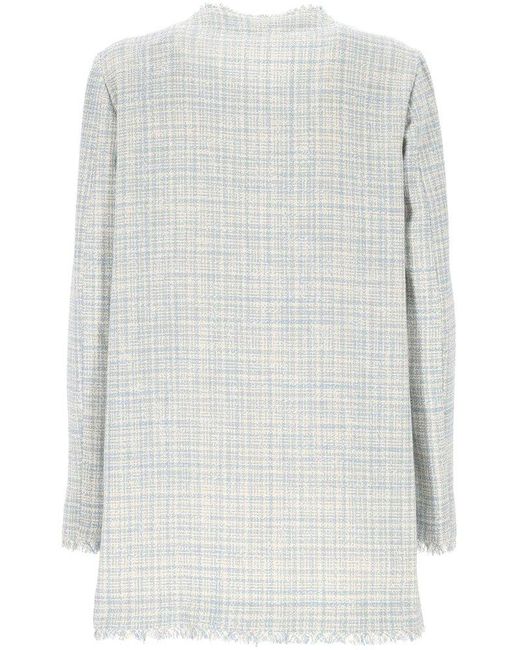 Marella Gray Frayed Edge Coat