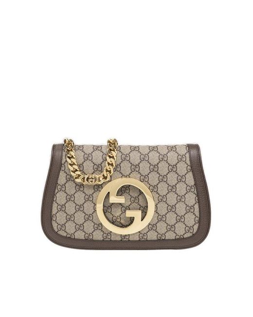Gucci Gray Blondie Monogram Shoulder Bag