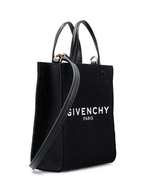 Givenchy Black G Tote Mini Monogrammed Leather Tote