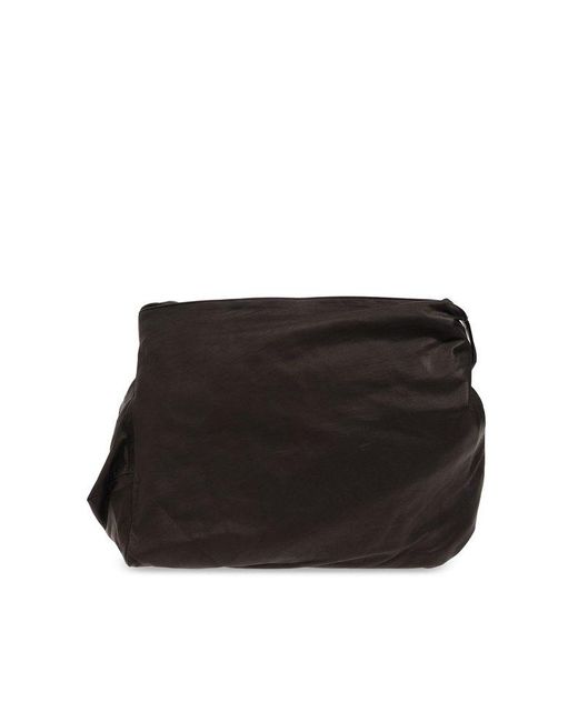 Discord Yohji Yamamoto Black Gathered Detail Shoulder Bag for men