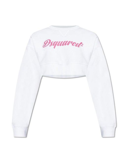 DSquared² White Sweatshirt With Logo,