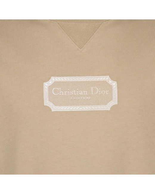 Dior Natural Logo Patch Round-neck T-shirt for men