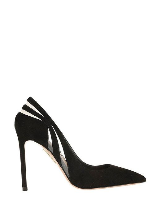 Aquazzura Black Talk To Me Pointed Toe Pumps