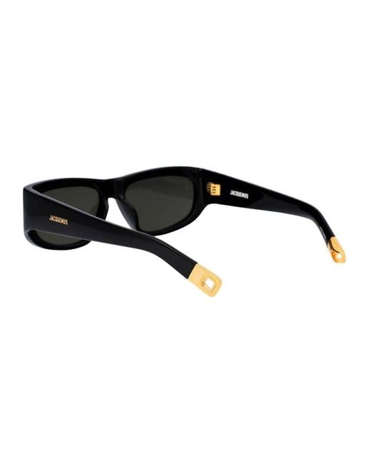 Jacquemus Black Pilota Sunglasses