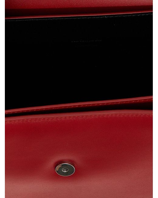 Jil Sander Red 'Coin' Medium Shoulder Bag
