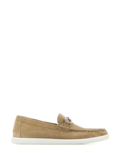 Fendi Natural O'Lock Slip-On Loafers for men