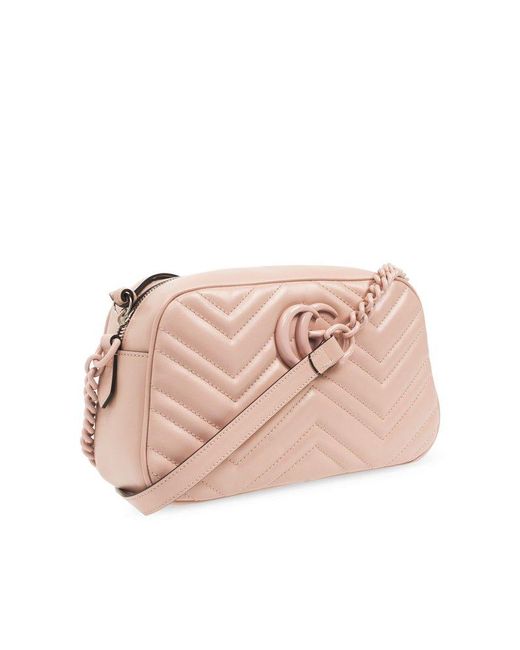 Gucci Pink 'GG Marmont Small' Shoulder Bag