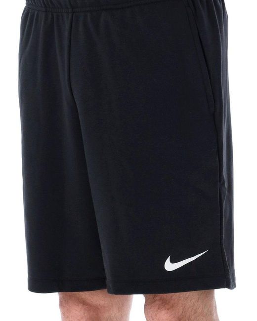 Nike Black Dry Dri-fit Fleece Fitness Shorts for men