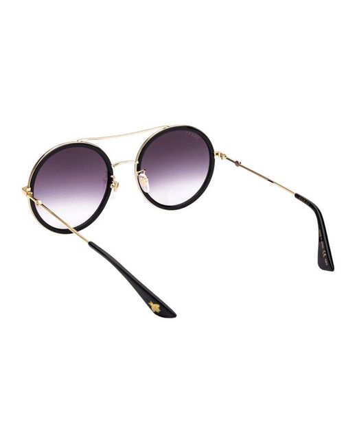 Gucci Blue Round Frame Sunglasses for men