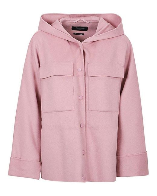 Weekend by Maxmara Pink Relaxed Fit Hooded Parka