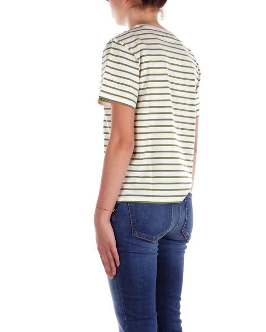 Weekend by Maxmara Blue Striped Crewneck T-Shirt
