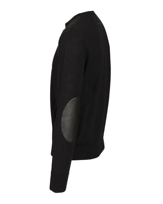 MM6 by Maison Martin Margiela Black Patch-Detail Jumper for men