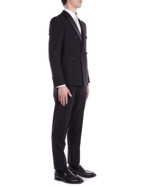 Emporio Armani Blue Two Piece Dinner Suit for men