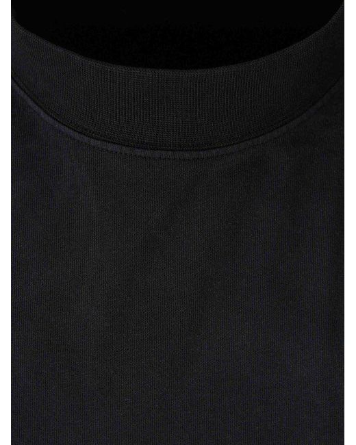 Balenciaga Black Cotton Logo T-Shirt for men