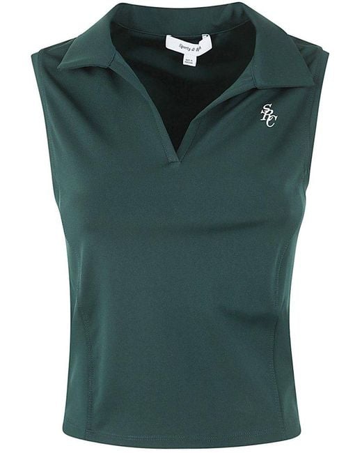 Sporty & Rich Src Sports Polo Vest Clothing in Green | Lyst