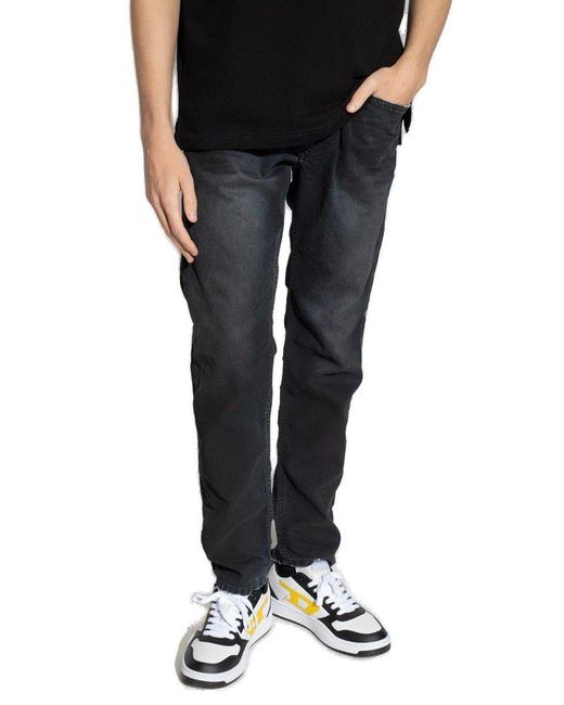 DIESEL Black '2030 D-krooley JOGG' Jogger Jeans, for men