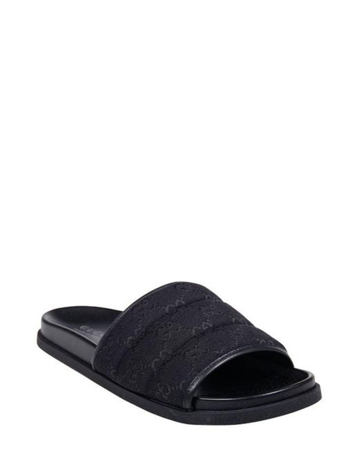 Gucci Black Padded Gg Sandals for men