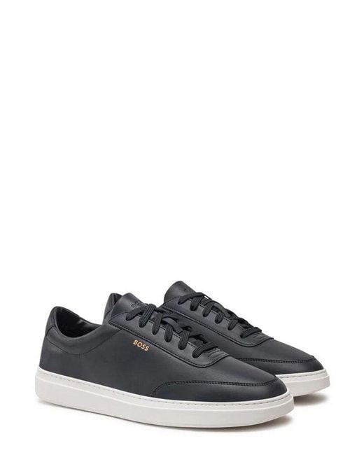 Boss Black Logo Printed Trainers for men