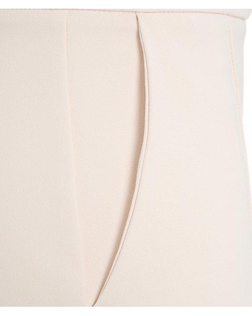 Elisabetta Franchi White Logo Plaque High Waisted Shorts