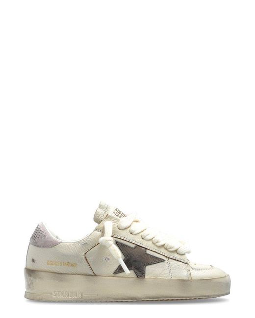 スニーカー Golden  Deluxe Brand Stardan Golden Goose Stardan Low-Top Sneakers in Natural | Lyst Canada