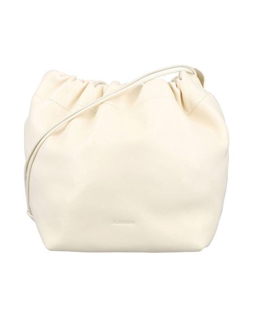 ◆正規品◆JIL SANDER DRAWSTRING DUMPLING BAG◆関税込◆人気◆ Jil Sander Leather Dumpling Bag in Natural | Lyst