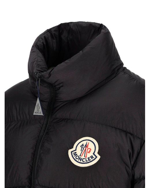 Moncler Black Logo Patch Zip-up Puffer Jacket for men