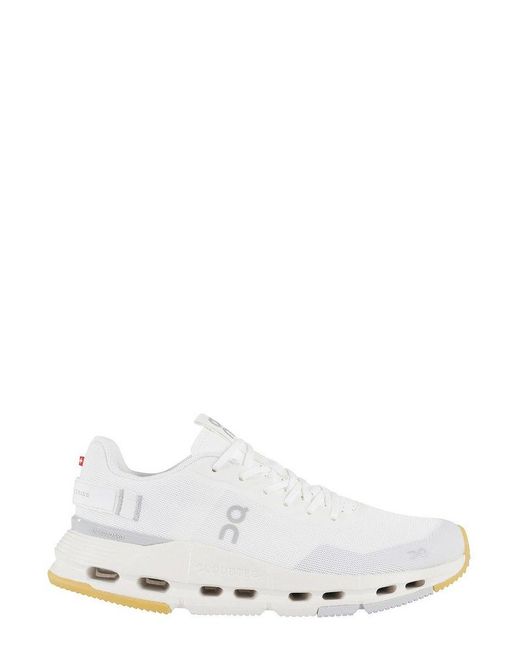 On Shoes White Cloudnova Form 2 Lace-Up Sneakers
